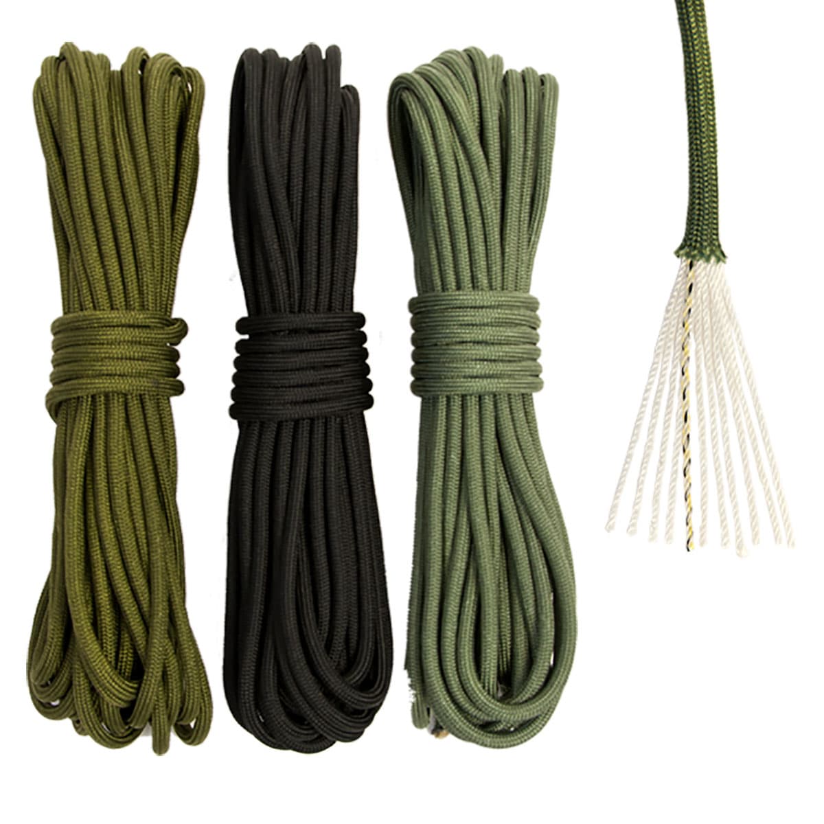 750 750lb Paracord/Parachute Cord 103ft 100% Nylon 750 Paracord 750 -  Genuine Mil Spec Type IV 750lb Paracord Used by The US Military  (MIl-C-5040-H)