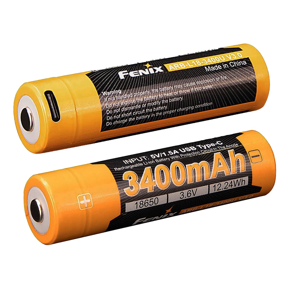 Fenix USB-C Rechargeable 18650 Battery