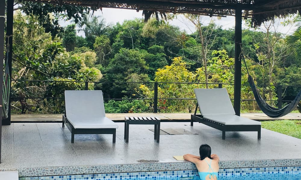 Pool on edge of the Amazon